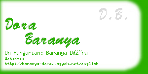 dora baranya business card